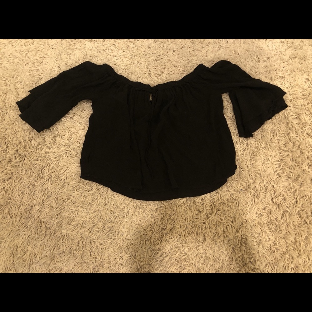 black off the shoulder top
